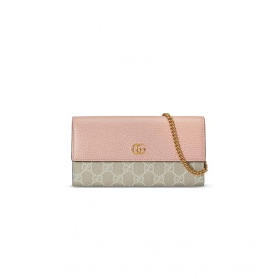 GUCCI GG MARMONT BI-COLOR WALLET ON CHAIN ‎546585AACFE5945 (19*10cm)